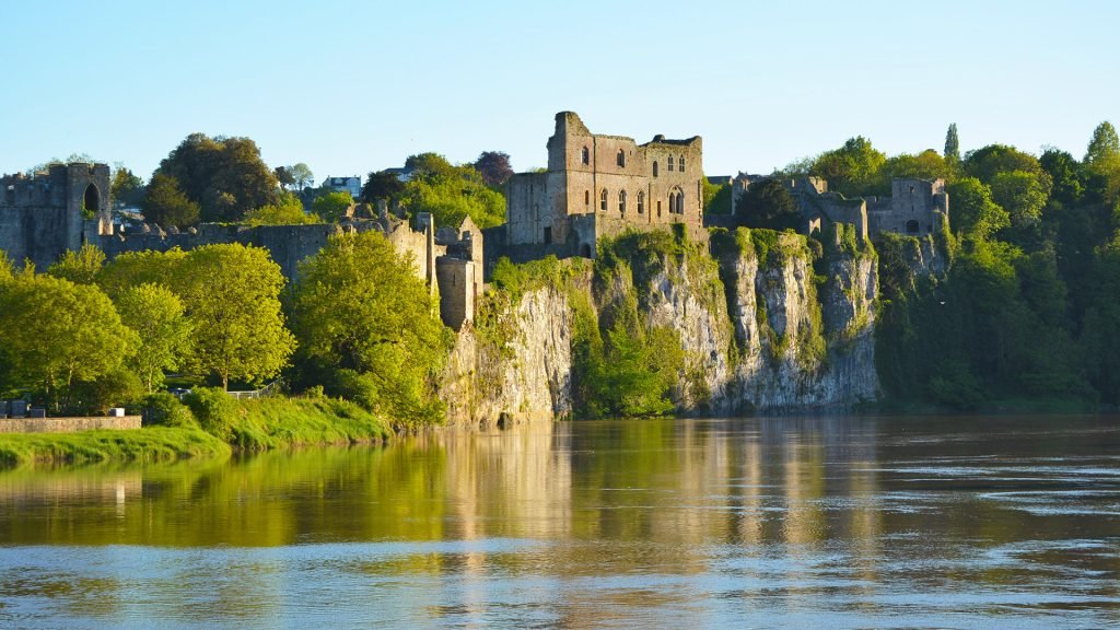 Chepstow Castle Limestone Cliffs River Wye